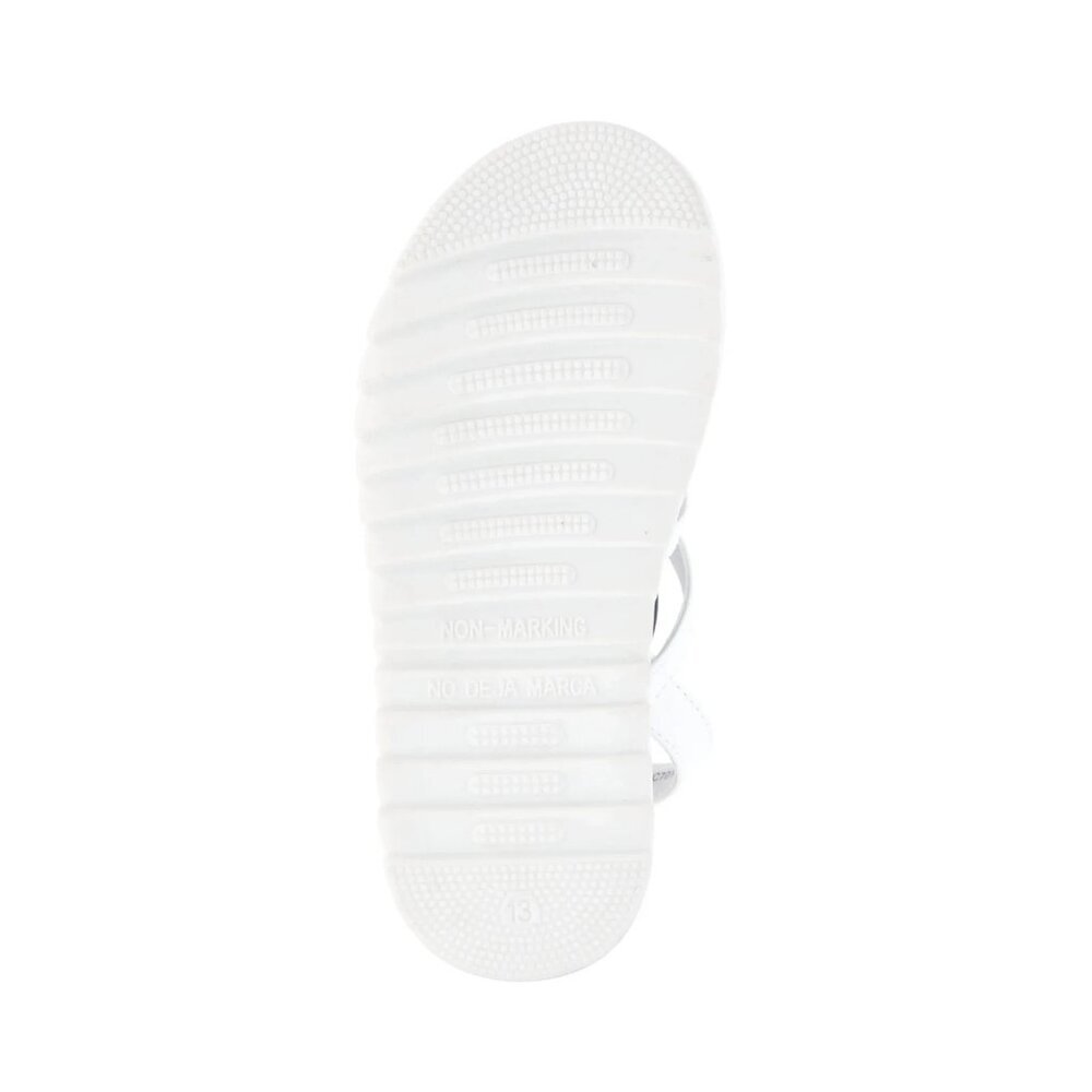 Justice Little Girl & Big Girl Strappy Sandal, Size 3, Open Toe, White, Medium - Picture 5 of 5